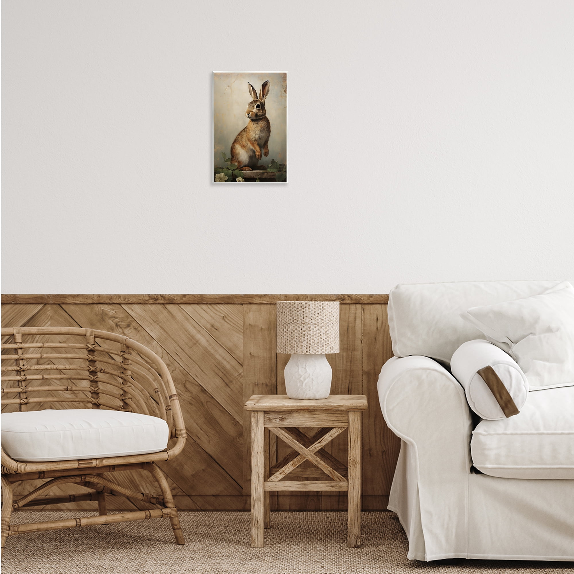 Stupell Industries Dark Rabbit Portrait Animals & Insects Painting Unframed Art Print Wall Art, 10 x 15