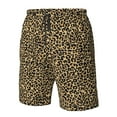 thumbnail image 4 of Wukai Leopard Print Print Beach Trunks with Compression Liner Swimsuit Quick Dry Beach Sports Shorts with Pocket-Large, 4 of 6