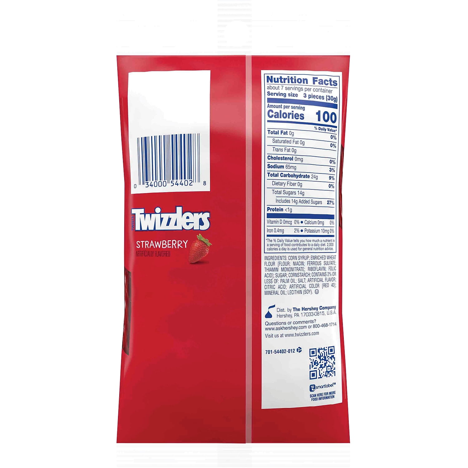 TWIZZLERS Strawberry Twists, 7 oz, 12 Count
