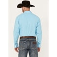 thumbnail image 4 of Wrangler Men's George Strait By Plaid Print Long Sleeve Button-Down Stretch Turquoise Medium, 4 of 4
