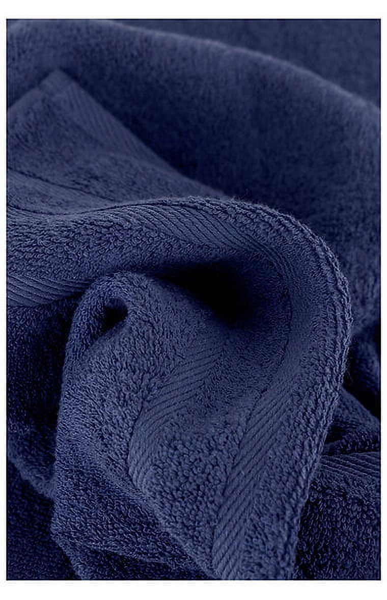 Rosyn Home Hotel Quality 100% Turkish Cotton 6 Piece Bath Towel Set Dark Blue