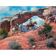 thumbnail image 2 of Sorenson, Jack 18x15 Gold Ornate Wood Framed with Double Matting Museum Art Print Titled - Between Rocks and Hard Places, 2 of 4
