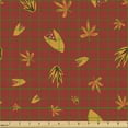 thumbnail image 2 of Ambesonne Floral Fabric by the Yard Upholstery, Abstract Fall Themed Layout, 5 Yards, Paprika and Earth Yellow, 2 of 5