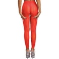 thumbnail image 4 of YONGHS Collants Transparents Brillants pour Femmes Taille Haute Bas Cuisse Leggings Rouges B L, 4 of 5