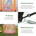 thumbnail image 2 of EUROCO 55" Mini Trampoline with Safety Enclosure Net, 4.5FT Indoor & Outdoor Toddler Trampoline with No-Gap Design, Small Trampoline for Kids Easy to Assemble, 2 of 8