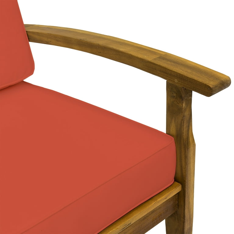 Best choice products set of 2 outdoor acacia wood club chairs sale
