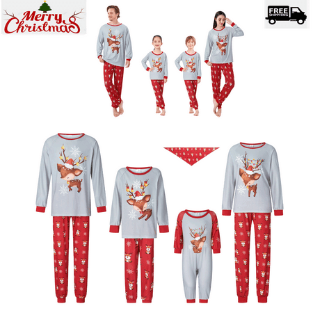 

Christmas Pajamas For Family Deer & Snowflake Print Sleepwear