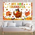 thumbnail image 3 of Thanksgiving Turkey Backdrop Pumpkin Turkey Maple Leaves Photography Background Fall Pumpkin for Autumn Harvest Party Decorations Banner Supplies Photo Booth Props, 3 of 4