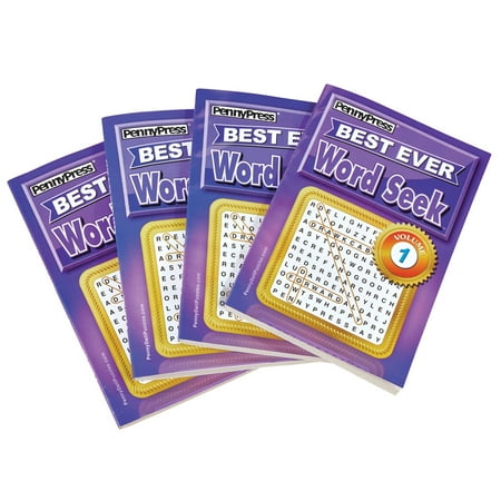 Best Ever Word Seek Word Search Puzzles, Set of 4 - Stimulate Your Brain, Entertainment for Hours - 90 Puzzles Per Book - Softcover - 5.25
