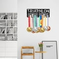 thumbnail image 6 of Triathlon Medal Hanger Holder Display Run Bike Swim TRL Sports Medals Display Rack for 60+ Medals Wall Mount Ribbon Display Holder Rack Hanger Decor Iron Hooks Gifts for Kids, 6 of 9