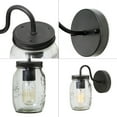 thumbnail image 6 of LNC 1-Light Farmhouse Brown Bathroom Vanity Light with Mason Jar Glass, 6 of 8