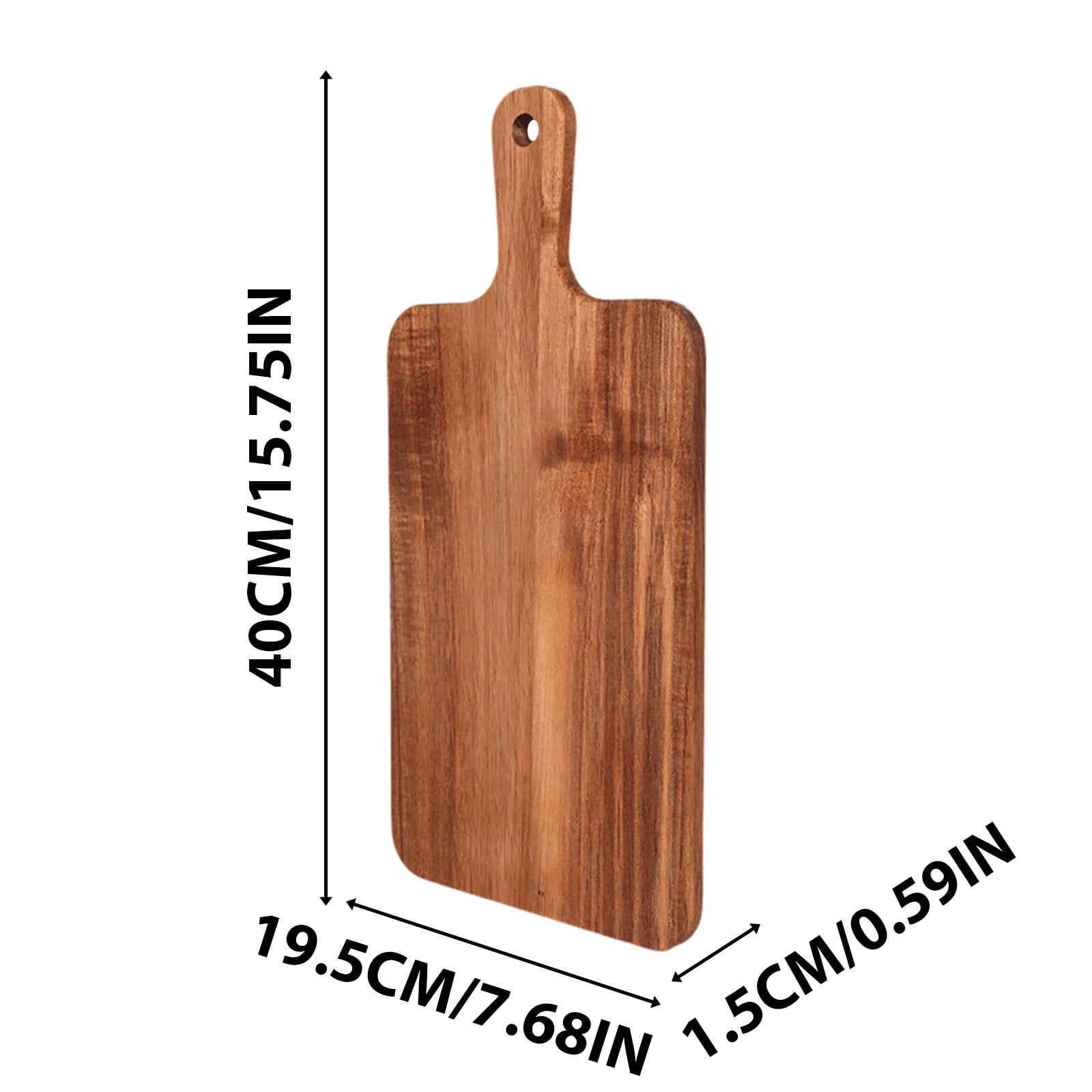 Wood Serving Board with Handle - Wooden Cutting Chopping Board for Meat, Vegetables, Bread, Charcuterie, Cheese Board - Food Serving Tray for Kitchen Appetizers