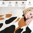 thumbnail image 3 of JRXY Cow Print Blanket Cozy Soft Warm Plush Brown Cow Throw Blanket Fleece Flannel Fuzzy Lightweight Cow Blankets All-Season Couch Sofa 50"x60" Cow Gifts Blanket for Adults Kids Boys Teens White, 3 of 6