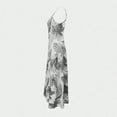 thumbnail image 3 of Womens Summer Beach Dresses Spaghetti Strap Vacation Cami Dress Sleeveless Aline Maxi Sundress Gray, XL, 3 of 7