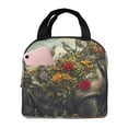 thumbnail image 1 of Disketp Floral Rhino With Birds for Insulated Lunch Bag for Women and Men, Perfect for Work, Hiking, Picnic, 1 of 8
