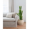 thumbnail image 3 of 32.5" Tall Fake Cactus Plant Potted Large Cactus 'Euphorbia Accruensis Cactus' Big Cacti Artificial Cactus for Home Garden Office Decor Housewarming Gifts, 3 of 5