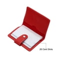 thumbnail image 3 of Uxcell Credit Card Holder, 1 Pack Slim Wallet Leather Purse Business Cards Protector with 26 Card Slots, Red, 3 of 5