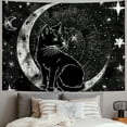 thumbnail image 2 of BCIIG  Black Cat Tapestry for Men Gothic Witch Moon Cool Anime Divination Witchcraft Altar Tarot Wall Hanging Tapestries Flannel Large  for Bedroom Living Room, 2 of 6