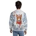 thumbnail image 5 of Playful Basenji Welcomes Winter Snowy Day with Cardinal Bird All Over Print 3D Sweatshirt Unisex Merch African Barkless Dog Lover - 2017, 5 of 6