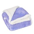 thumbnail image 4 of Catalonia Sherpa Fleece Blanket for Bed, Super Soft Plush Sofa Couch Throw Blanket, TV Bed Blanket, Comfy Cozy Fluffy Warm Comforter, Purple, 60'' x 80'', 4 of 7