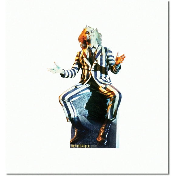 Beetlejuice Spectral Standee - Découpe Taille Réelle pour les Fans du Film Iconique 1988!