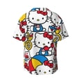 thumbnail image 2 of Sigee Sanrio Bq for Men's Casual Short Sleeve Button Down Shirts Men's Shirts Summer XX-Large, 2 of 7