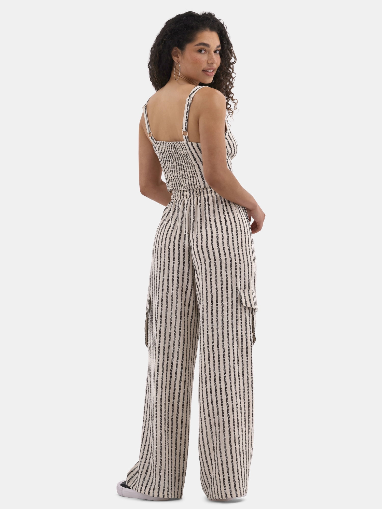 No Boundaries Vest and Cargo Pants Outfit Set, 2-Piece, Women's and Women's Plus