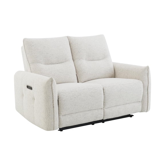 ACME Lalisa Power Motion Loveseat  w/USB Port  in Cream Chenille