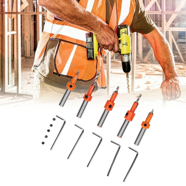 Taladro escalonado para tornillos avellanador de taladro sin deslizamiento para plástico para carpintería ANGGREK Otros