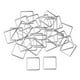 thumbnail image 4 of 30 Uds. de abalorios cuadrados geométricos Macarena de acero inoxidable conectores de aro de plata, 4 of 8