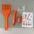 thumbnail image 3 of tamizeot Orange No Bending Or Rusting Easy Yard Maintenance With Roof Rake Gutter Cleaning Tools Gutter Rake, 3 of 6