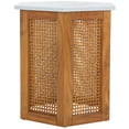 thumbnail image 4 of Safavieh Danez Coastal Wood Hexagon End Table, Natural/White, 4 of 9