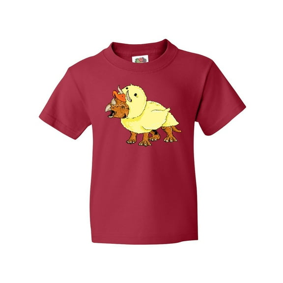 Inktastic Easter Duck Triceratops Youth T-Shirt