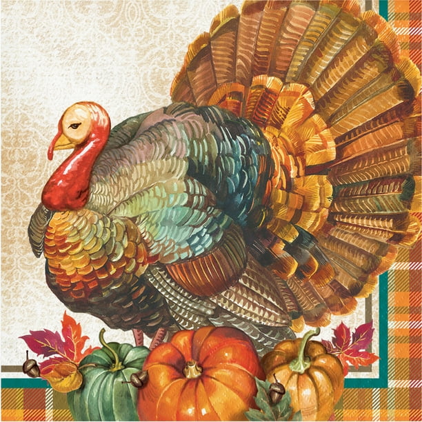 Traditional Thanksgiving Napkins, 48 count - Walmart.com - Walmart.com