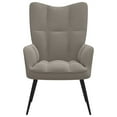 thumbnail image 5 of vidaXL Relaxing Chair Light Gray Velvet, 5 of 7