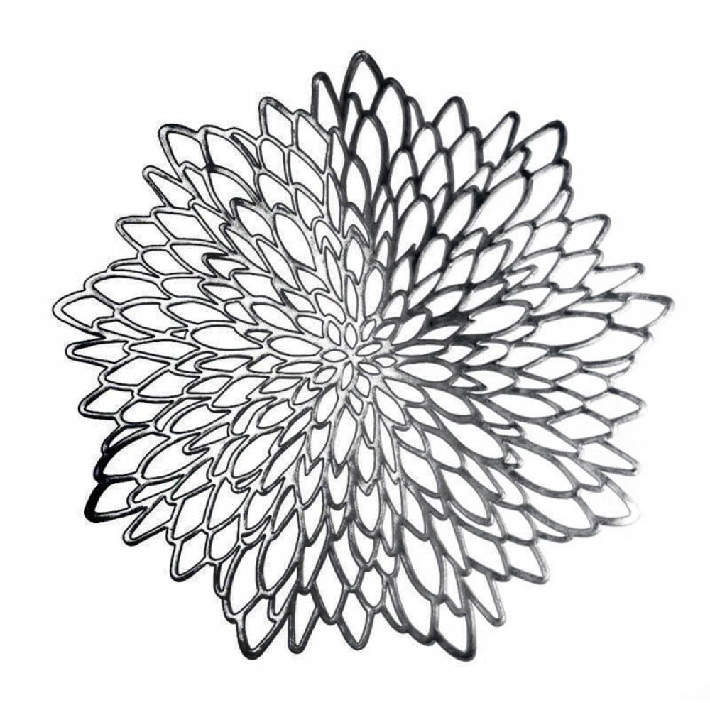 10 Pieces Pack Pressed Vinyl Metallic Placemats / Wedding Accent