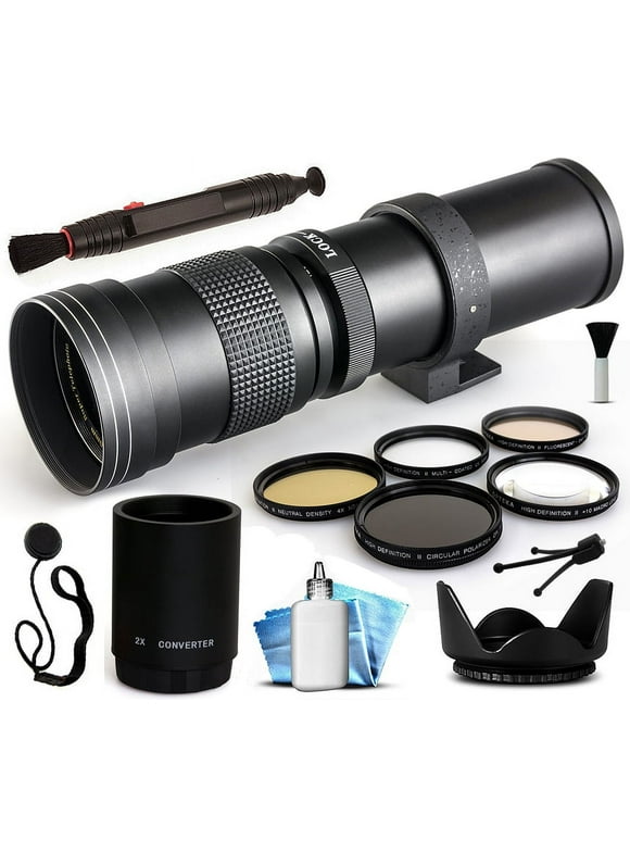 420mm 1600mm f8.3 Super Telephoto Lens Package for Nikon D90 D3000 D3100 D5000