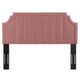 thumbnail image 6 of Tufted Headboard, King Size, Velvet, Pink, Modern Contemporary Urban Design, Bedroom Master Guest Suite, 6 of 10
