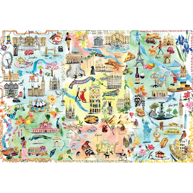 Rompecabezas Buffalo Games Fay Ford, mapa de la ciudad grande, 2000 unidades