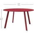 thumbnail image 2 of Patio Coffee Table, Round Patio Side Table, Coffee Table, Modern, Stylish, Living Room, Outdoor, Home Decor, Versatile, Red, 2 of 7