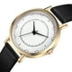 thumbnail image 1 of Reloj redondo de pulsera informal de moda Reloj de pulsera de cuarzo Correa de PU (oro rosa), 1 of 5