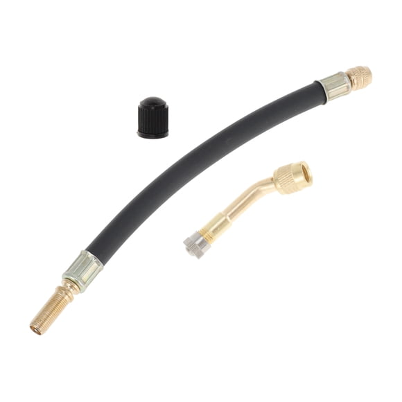 1 Juego de extensión de válvula de llanta de cobre de 135 grados con extensión de vástago de llanta de plástico flexible de 210 mm para automóvil, motocicleta, RV, camión, bicicleta