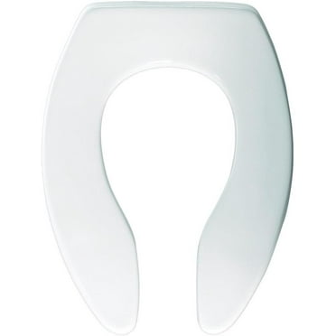 Church Seats 9500CT 000 Commercial Elongated Plastic Seat, Open Front Less Cover, White