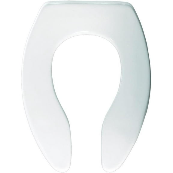 Church Seats 9500CT 000 Commercial Elongated Plastic Seat, Open Front Less Cover, White