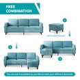 thumbnail image 4 of BALUS Sectional Sofa with Storage Ottoman, 78'' Convertible L-Shaped Sofa Couch for Living Room&Small Space, Blue, 4 of 9