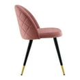 thumbnail image 5 of Modway Cordial Performance Velvet Dining Chairs - Set of 2 in Dusty Rose, 5 of 9