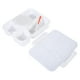 thumbnail image 4 of Fiambrera Bento portátil de plástico para picnics al aire libre, color blanco, apta para microondas, con cuchara, 4 of 5