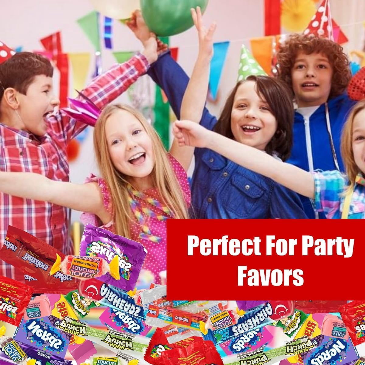 CandyKrave Assorted Candy Variety Pack - 10 Fruity Flavors - 8 lbs Bulk Candy Bag - Individually Wrapped Pinata Candy Mix - Delicious Sweets for Birthdays, Pantry, Baby Showers & Gender Reveal