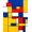 Multicolor, Pattern 8, variant on ODIKA 8'x10' Washable Area Rug Durable, Non-Slip Composition Abstract Interlocking Modernist Block Grid Yellow for Living Room, Under Sectional, Family
