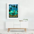 thumbnail image 2 of Raja Ampat Poster: Indonesia’s Underwater Paradise - West Papua Indonesia Illustration Travel Poster Tropical Seascape Boat Sailboat Ocean Nature White Framed Wall Art Print 5 x 7 inches, 2 of 3